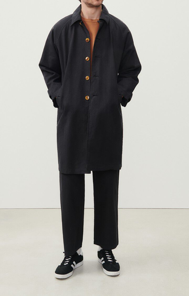 american vintage Manteau homme Goabay - NOIR 80 Manches longues Noir - E23