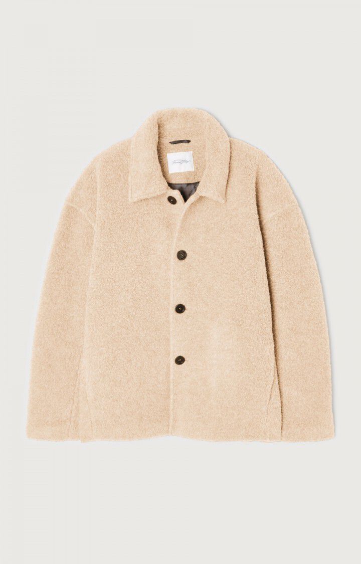 American Vintage Manteau Homme Gomaz - TAUPE CHINE 57 Manches Longues Beige - E25