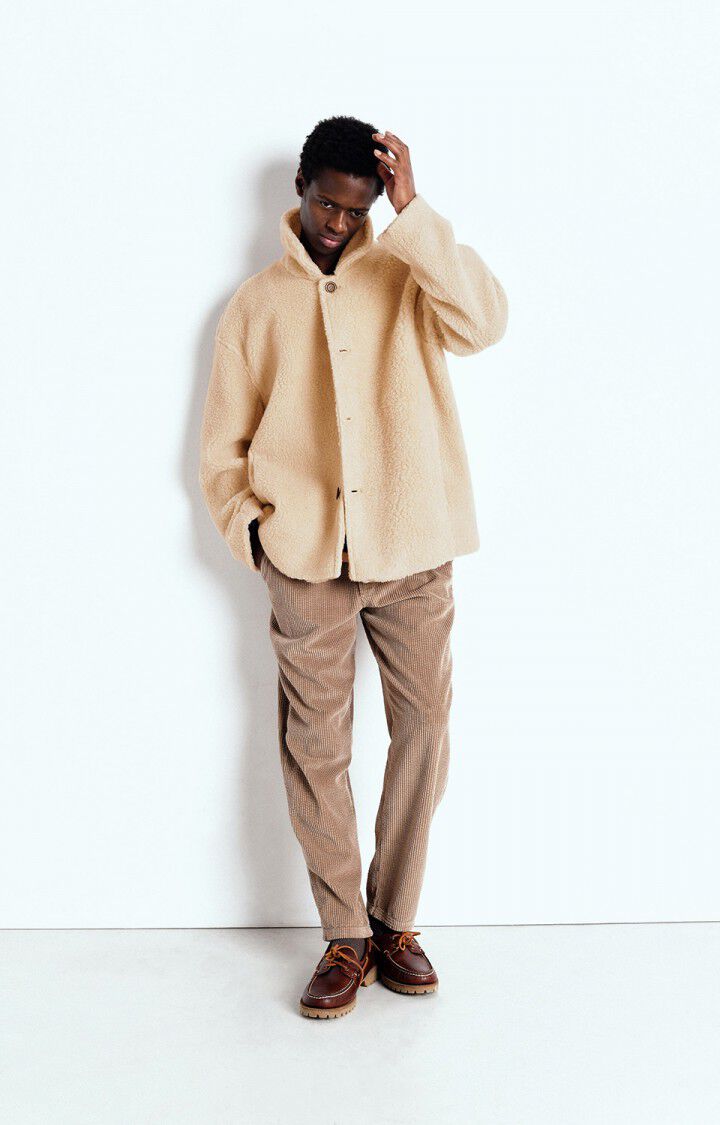 american vintage Manteau homme Gomaz - TAUPE CHINE 57 Manches longues Beige - E25