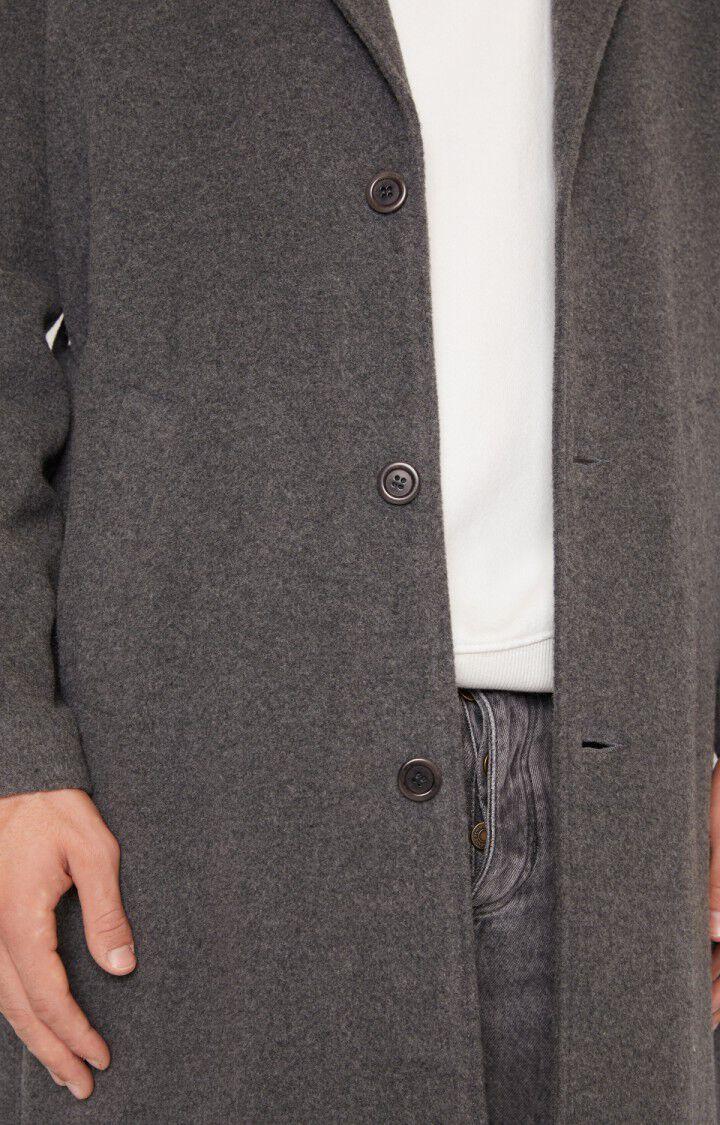 American Vintage Manteau Homme Rikita - ANTHRACITE CHINE Manches Longues Gris - H21