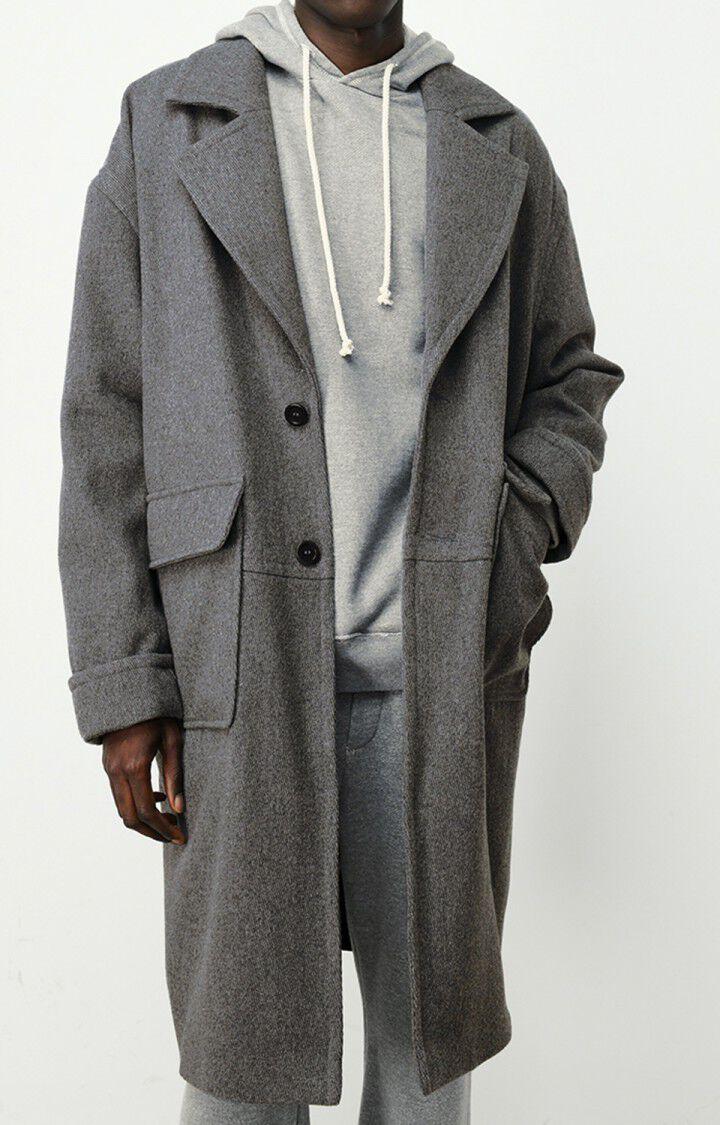 American Vintage Manteau Homme Rystreet - GRIS CHINE Manches Longues Gris - H22