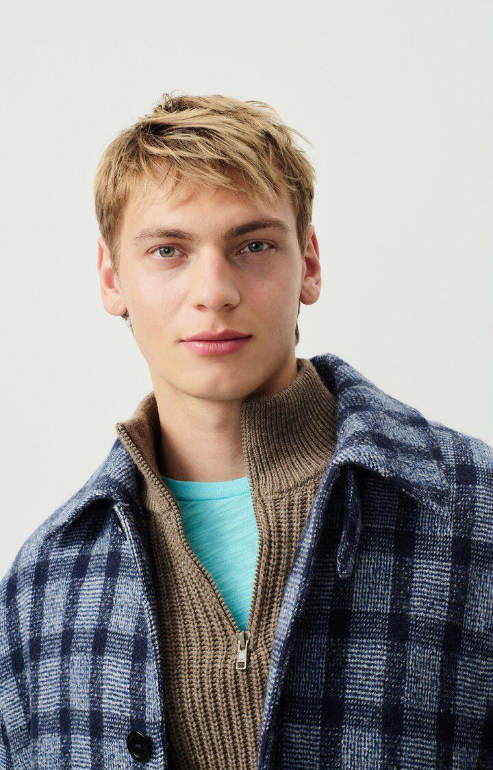 American Vintage Manteau Homme Tursburg - TARTAN MARITIME 57 Manches Longues Bleu - H24