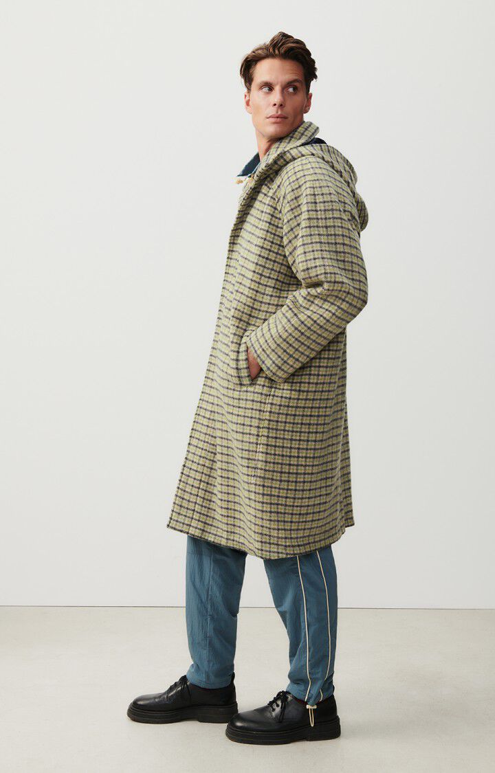 American Vintage Manteau Homme Wabistreet - CARREAUX CONIFERE 79 Manches Longues Vert - H23