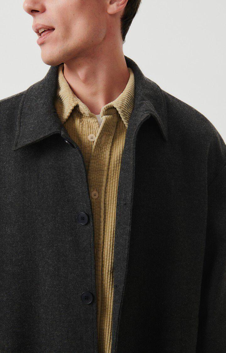 American Vintage Manteau Homme Weftown - ANTHRACITE CHINE 58 Manches Longues Gris - E24