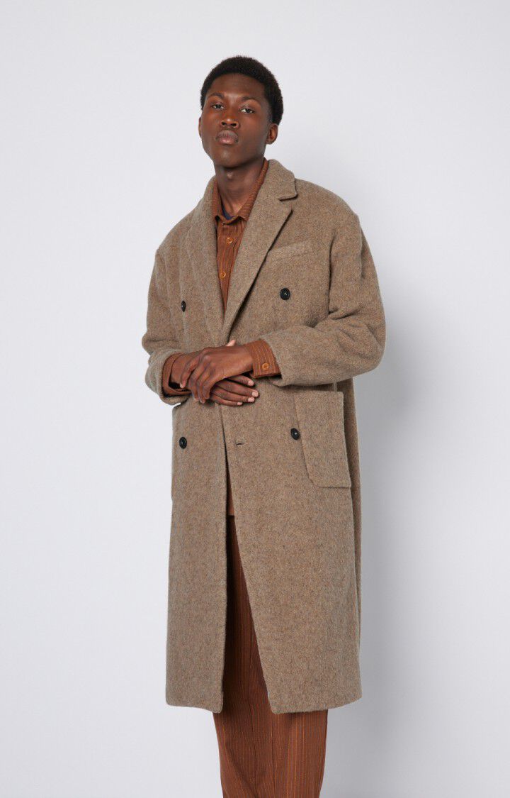 american vintage Manteau homme Zefir - GRES CHINE Manches longues Beige - H22