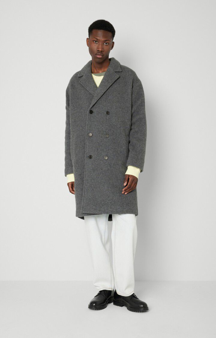 american vintage Manteau homme Zefir - GRIS CHINE Manches longues Gris - H21