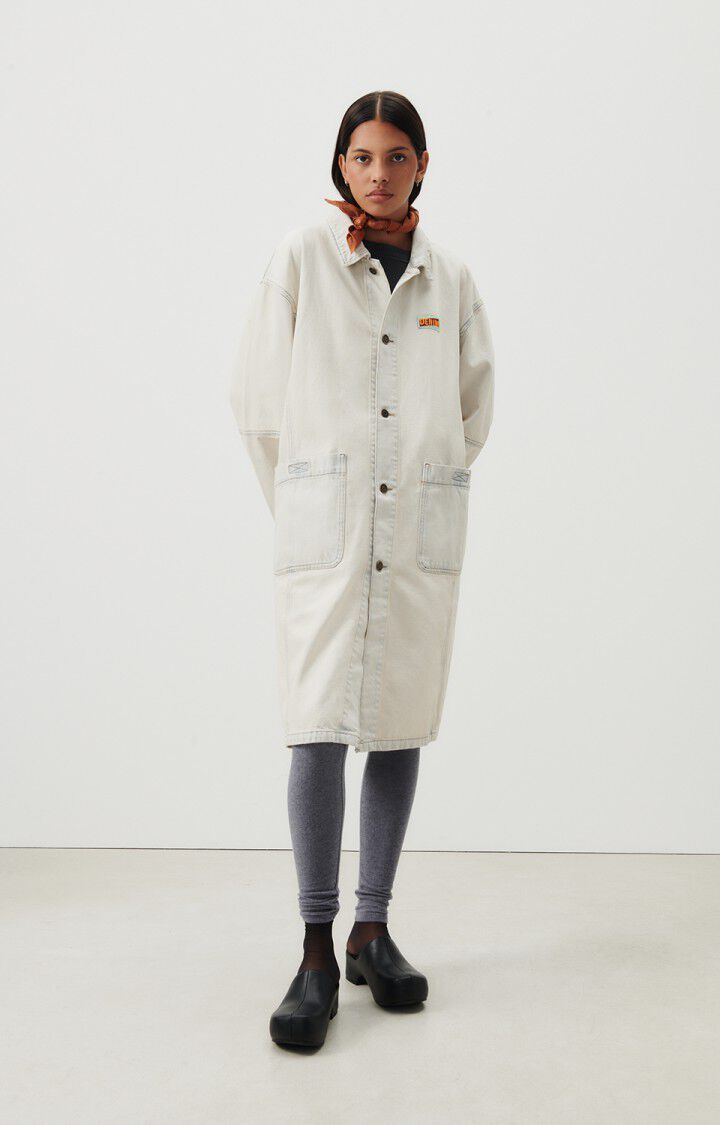 american vintage Manteau mixte Joybird - SUPER BLEACHED 58 Manches longues Blanc - H23