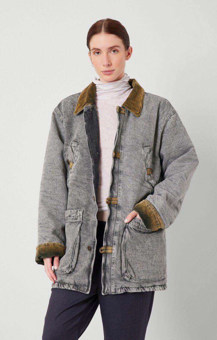 american vintage Manteau mixte Tizanie - BLEACHED GREY Manches longues Gris - H20
