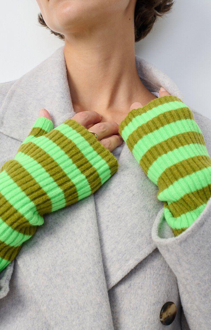 american vintage Mitaines Raxow - VERT FLUO RAYE CAMELEON CHINE Vert - H24