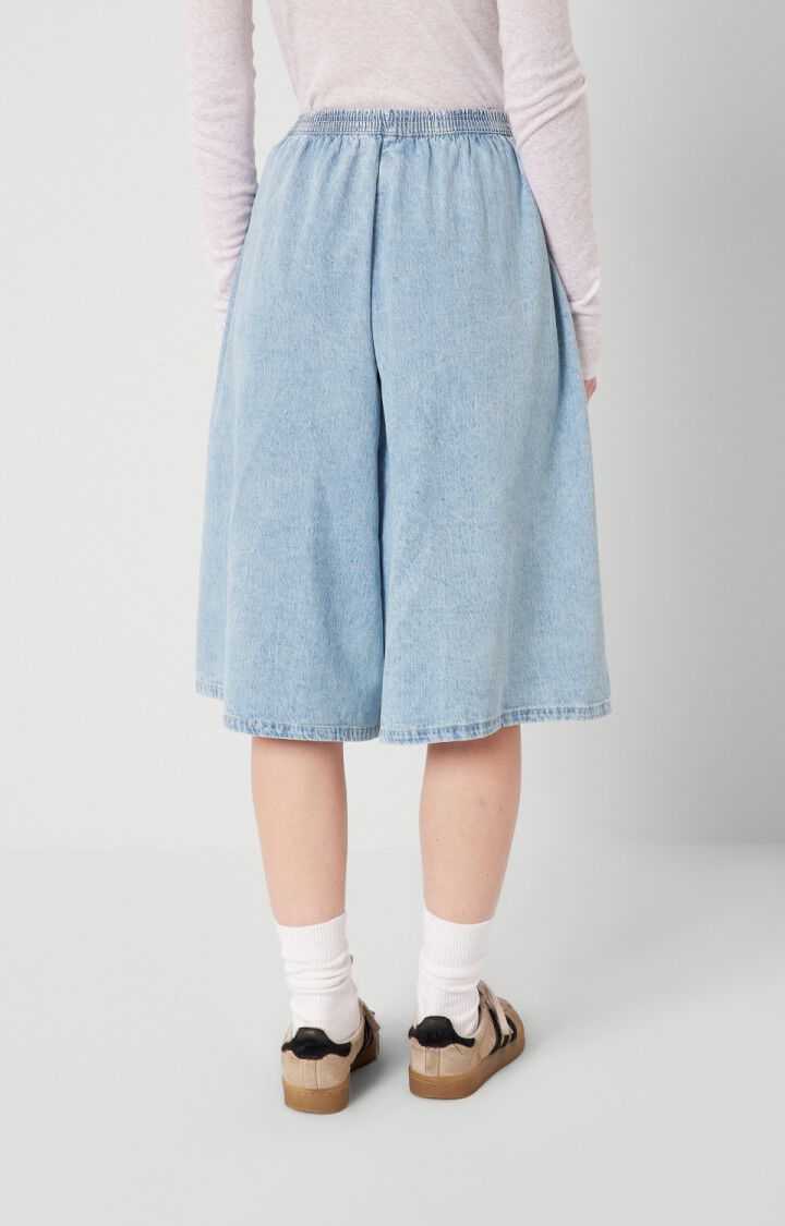 American Vintage Pantacourt Femme Fybee - BLEACHED Bleu - E22B