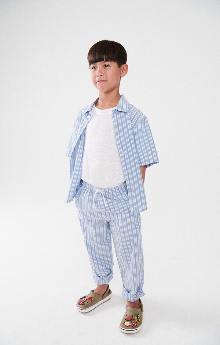 American Vintage Pantalon Enfant Odurock - RAYURES BLEUES Bleu - E23