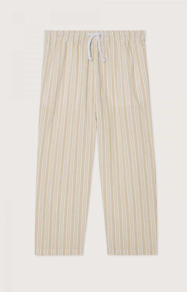 American Vintage Pantalon Enfant Odurock - RAYURES SABLE Blanc - E23