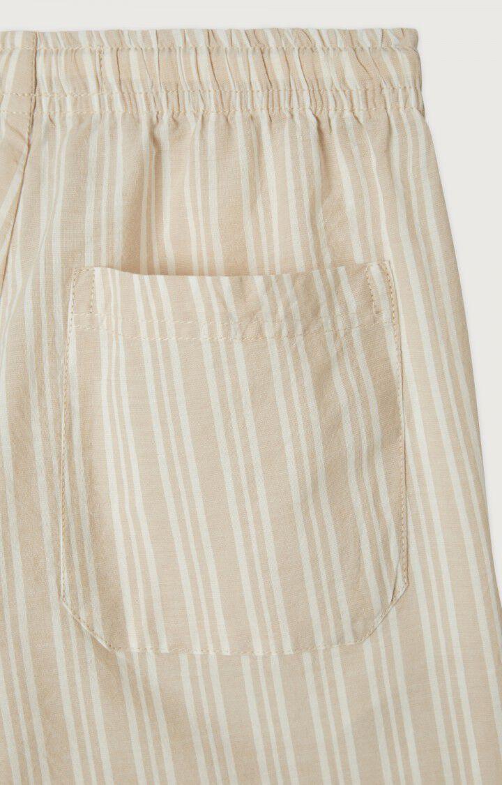 American Vintage Pantalon Enfant Odurock - RAYURES SABLE Blanc - E23
