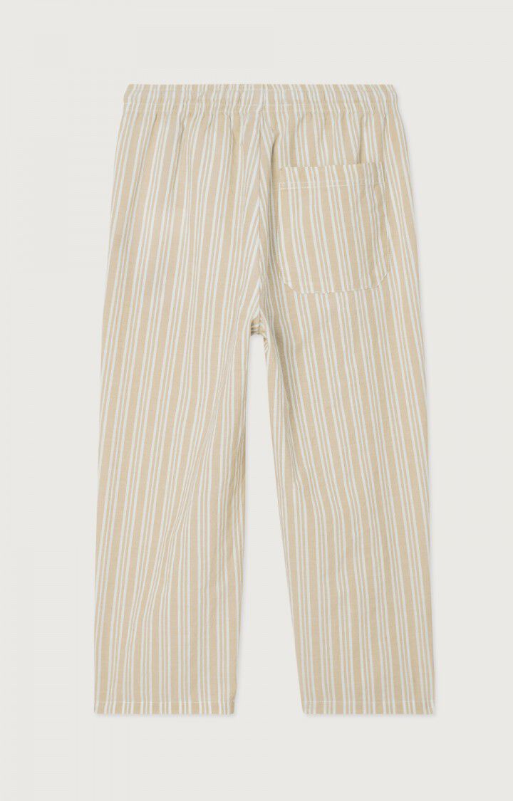 American Vintage Pantalon Enfant Odurock - RAYURES SABLE Blanc - E23