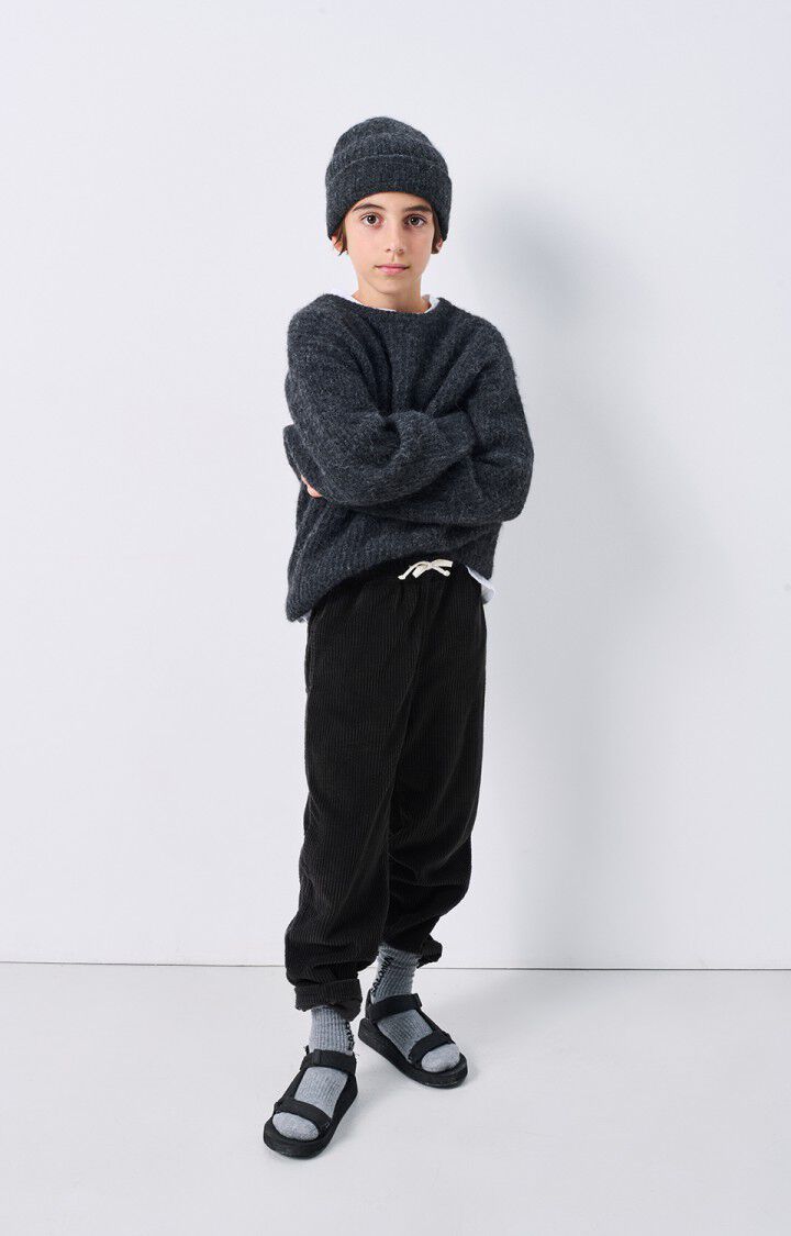 American Vintage Pantalon Enfant Padow - CARBONE VINTAGE Noir - E25