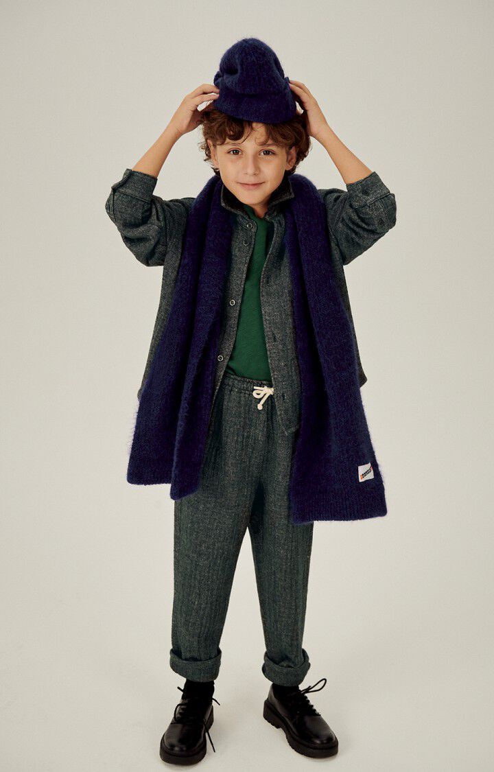 american vintage Pantalon enfant Yenboro - BUISSON CHINE Vert - H23