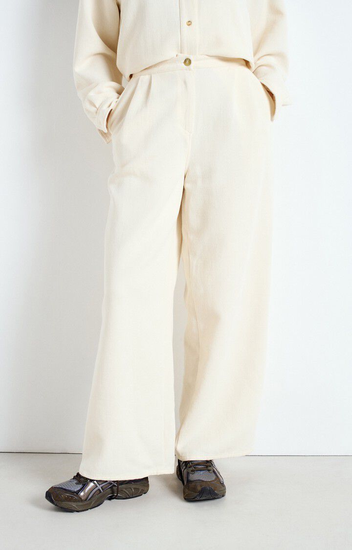 American Vintage Pantalon Femme Afaz - ECRU Beige - E25