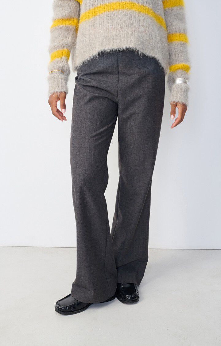 american vintage Pantalon femme Ayany - GRIS CHINE Gris - E25