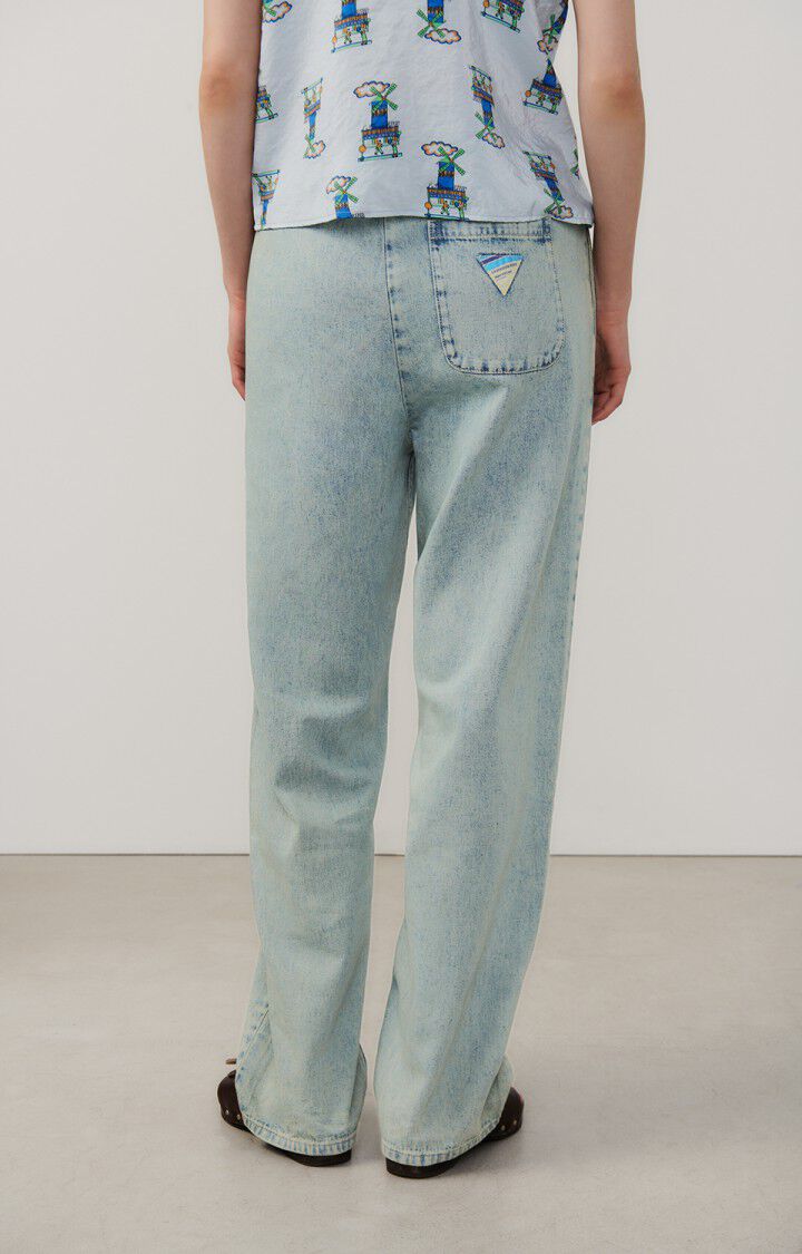 American Vintage Pantalon Femme Besobay - STONE DIRTY Bleu - E24