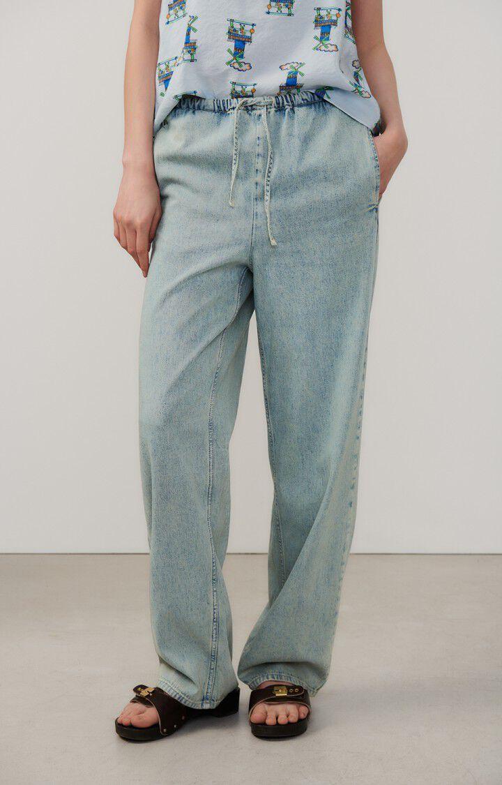 american vintage Pantalon femme Besobay - STONE DIRTY Bleu - E24