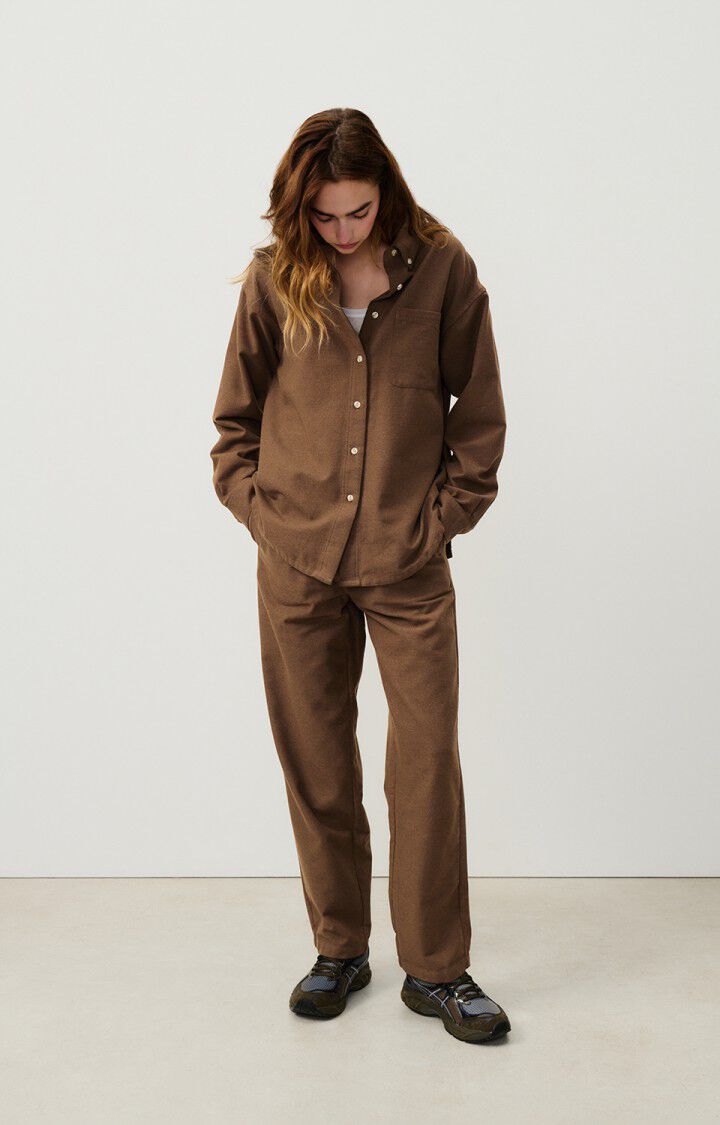 American Vintage Pantalon Femme Dakota - MARRON GLACE CHINE Marron - H24