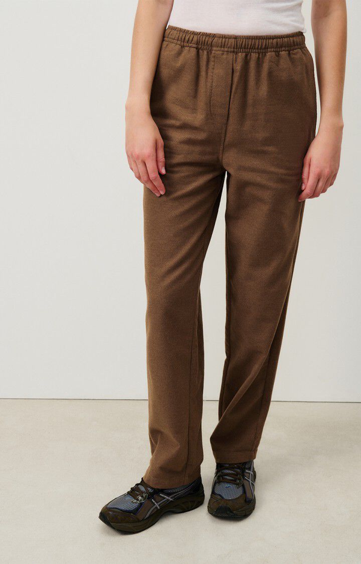 american vintage Pantalon femme Dakota - MARRON GLACE CHINE Marron - H24