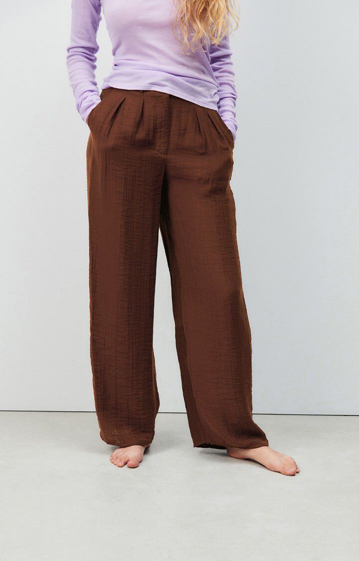 american vintage Pantalon femme Detown - BROWNIE Marron - H24