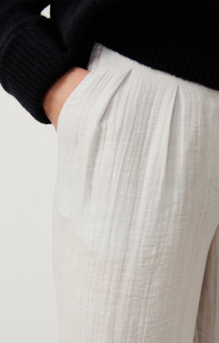 American Vintage Pantalon Femme Detown - NEIGE Blanc - H24