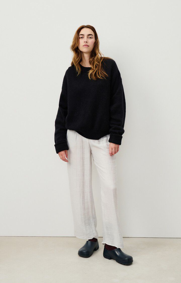 American Vintage Pantalon Femme Detown - NEIGE Blanc - H24
