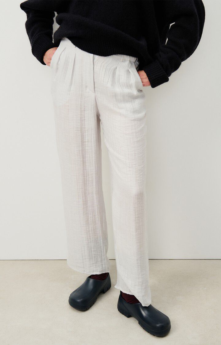 american vintage Pantalon femme Detown - NEIGE Blanc - H24