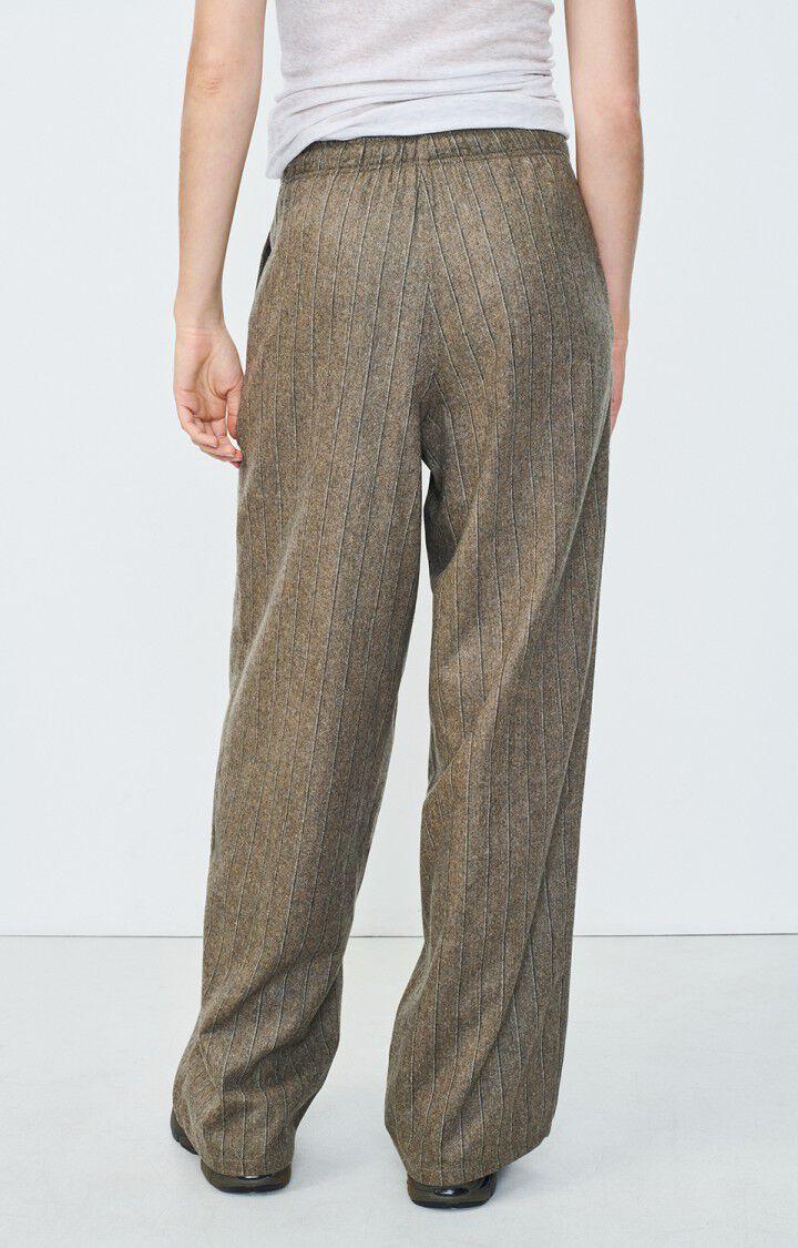 American Vintage Pantalon Femme Dirow - RAYURES TAUPE Marron - E25