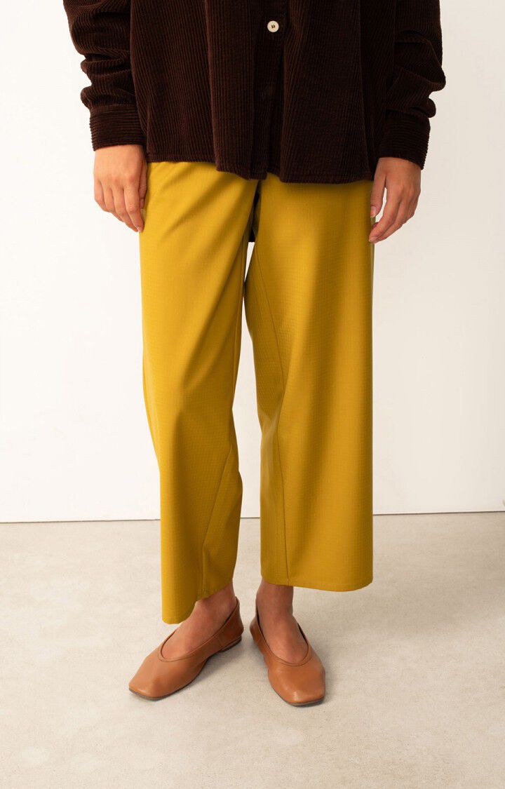 american vintage Pantalon femme Doacity - CUMIN Jaune - H24