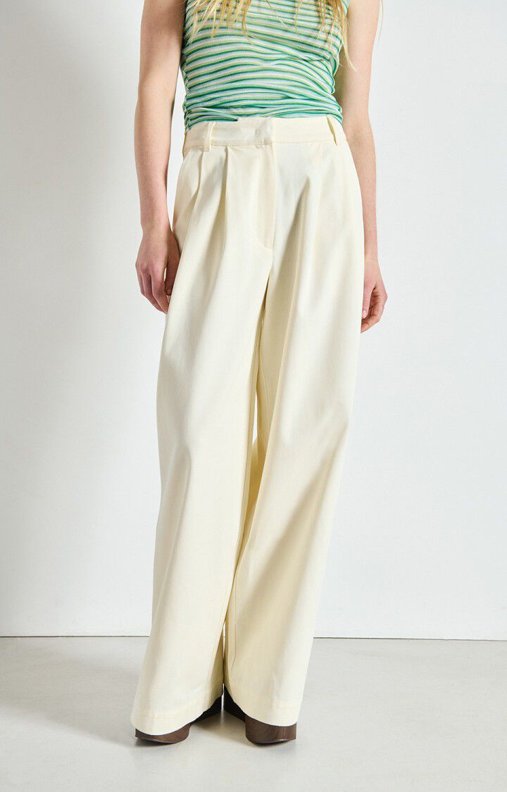 american vintage Pantalon femme Gozzy - NACRE Beige - E25 american vintage Pantalon femme Gozzy - NACRE Beige - E25