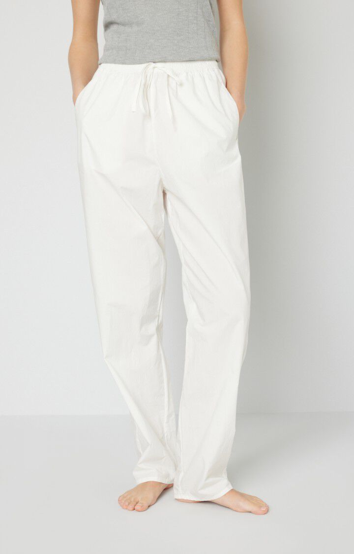 american vintage Pantalon femme Hydway - BLANC Blanc - H22