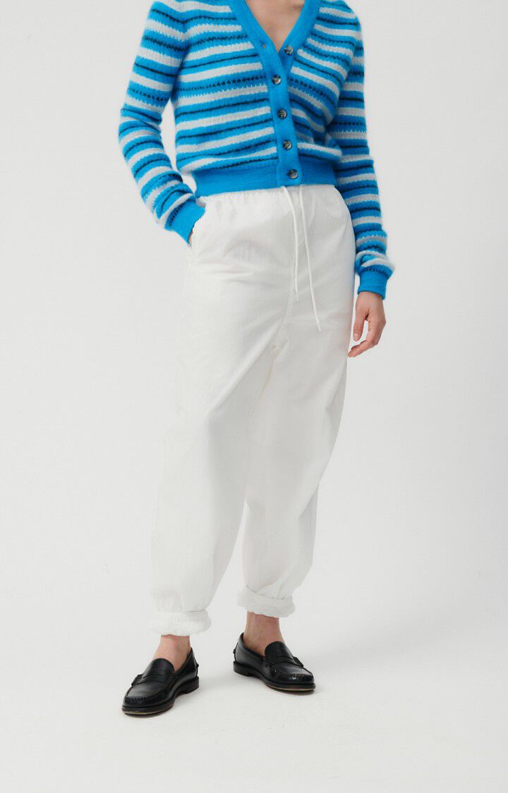 american vintage Pantalon femme Ikino - BLANC Blanc - E23