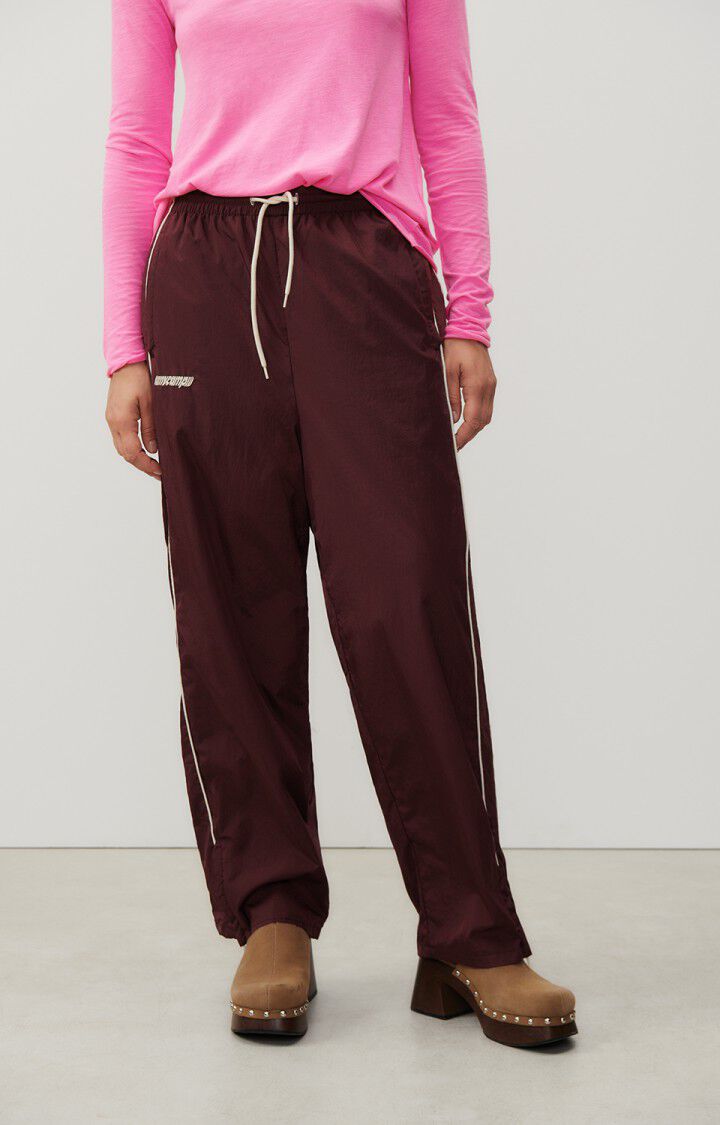 american vintage Pantalon femme Ikino - SYRAH Rouge - H23