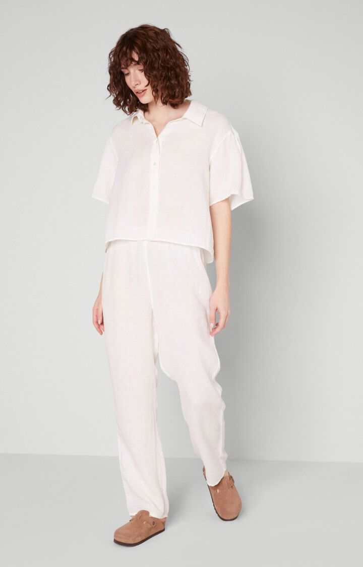American Vintage Pantalon Femme Ivybo - ECRU Beige - E22