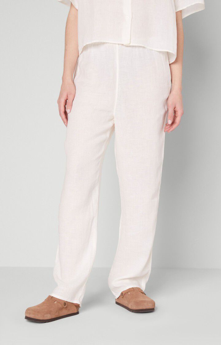american vintage Pantalon femme Ivybo - ECRU Beige - E22