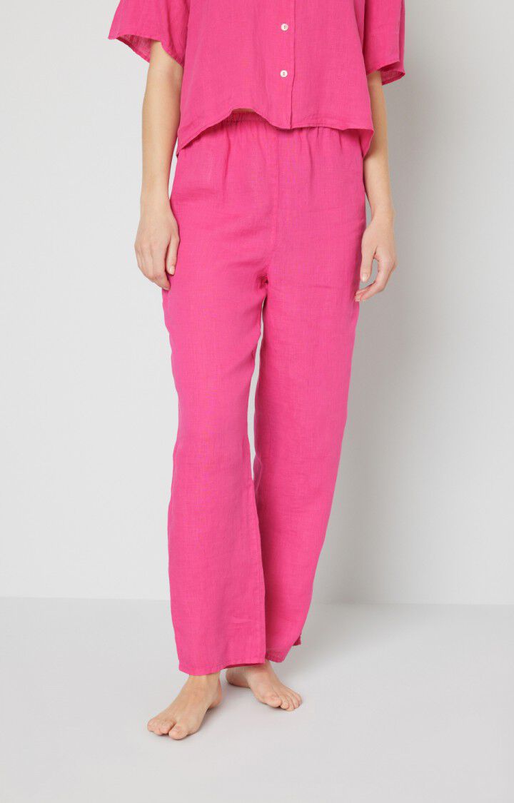american vintage Pantalon femme Ivybo - HIBISCUS Rose - E22