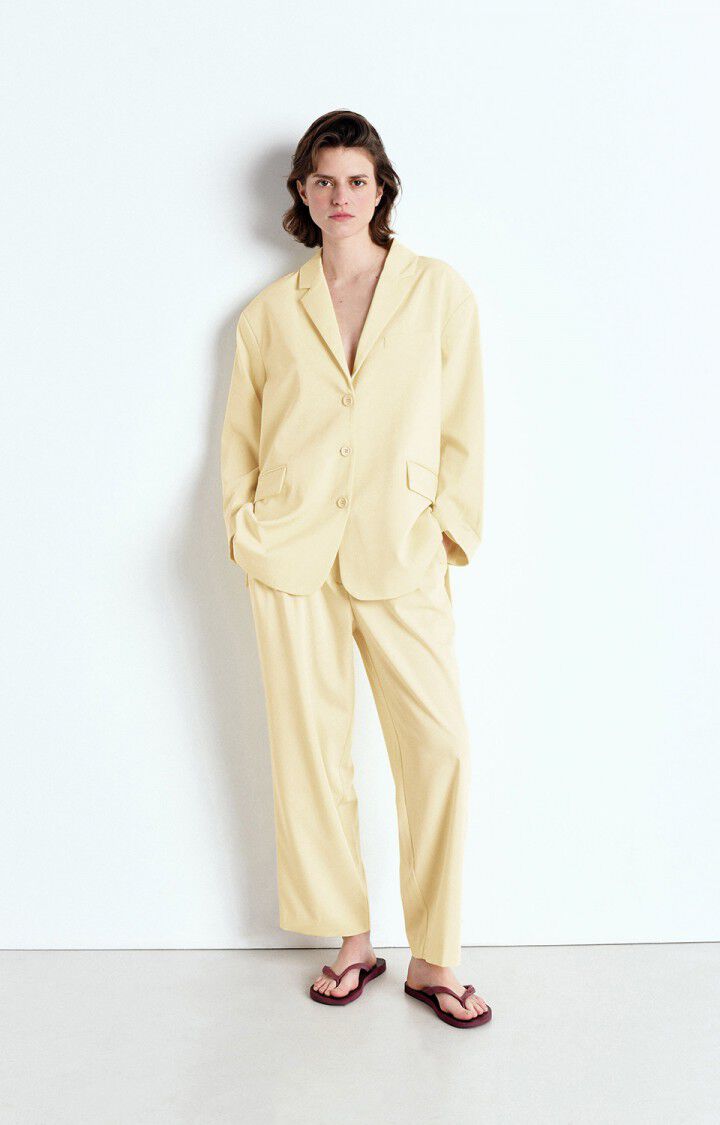 American Vintage Pantalon Femme Kabird - CREME ANGLAISE Jaune - E25