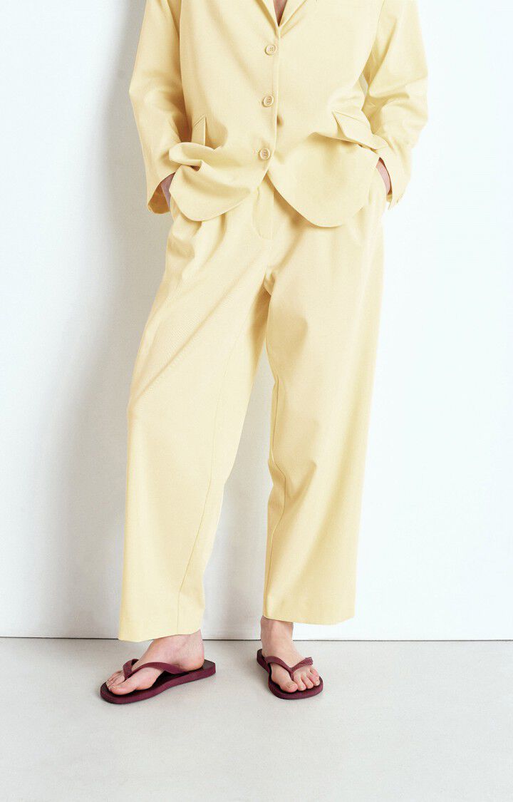 american vintage Pantalon femme Kabird - CREME ANGLAISE Jaune - E25