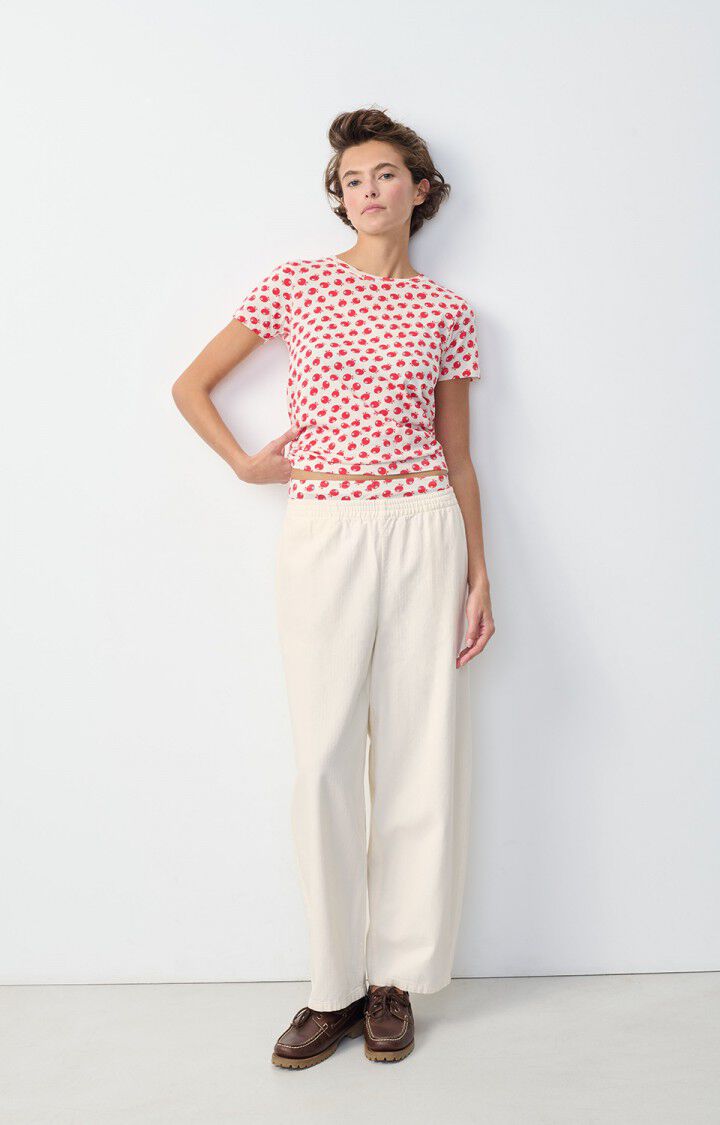 American Vintage Pantalon Femme Koybay - BLANC CASSE Blanc - E25