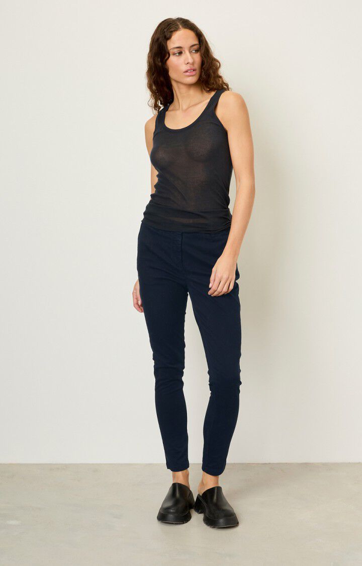 American Vintage Pantalon Femme Ledlight - NAVY Bleu - H18