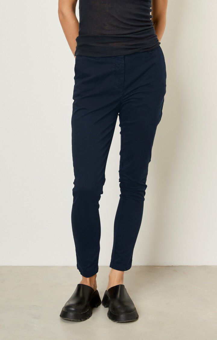 american vintage Pantalon femme Ledlight - NAVY Bleu - H18