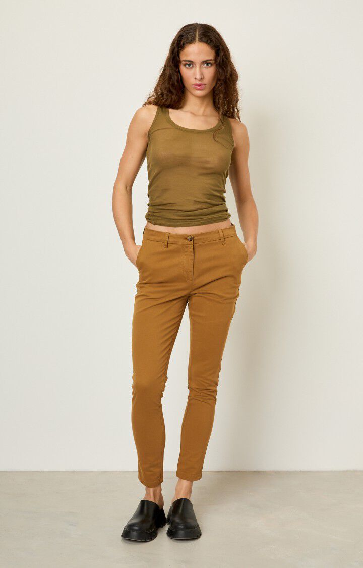 American Vintage Pantalon Femme Ledlight - NOISETTINE Beige - H18