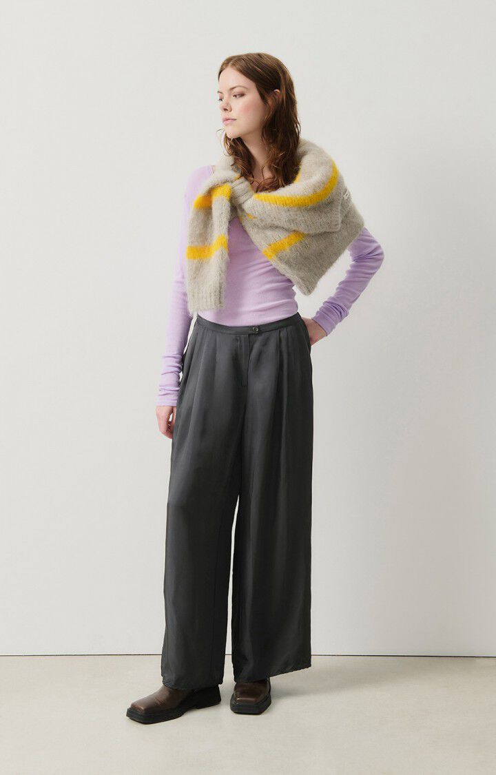 American Vintage Pantalon Femme Luabird - CARBONE Noir - E25