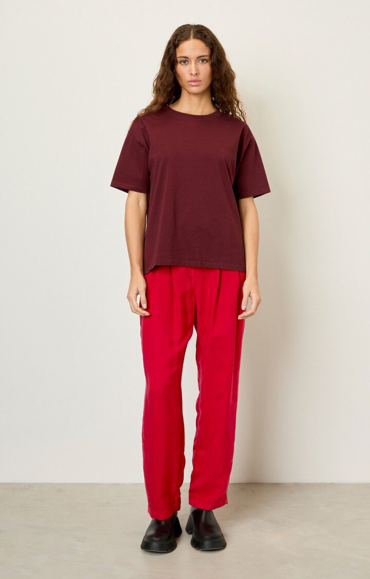American Vintage Pantalon Femme Nalastate - VOLCAN Rouge - H18