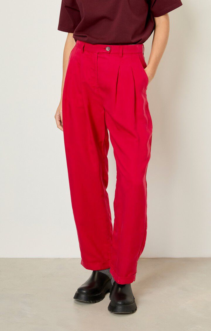 american vintage Pantalon femme Nalastate - VOLCAN Rouge - H18