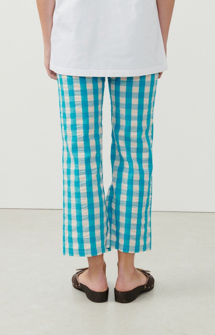 American Vintage Pantalon Femme Naroz - VICHY AQUATIQUE Bleu - E24