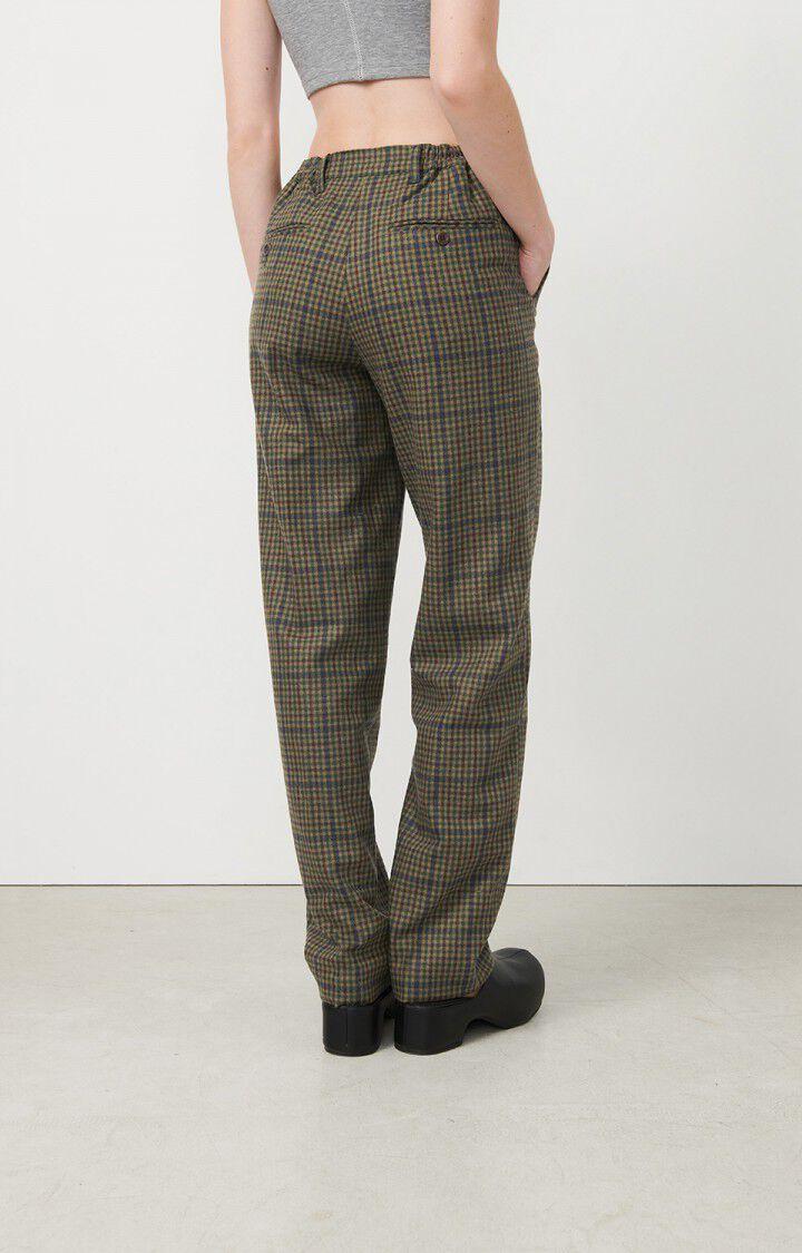 American Vintage Pantalon Femme Nelabird - TARTAN MARRON Marron - E23